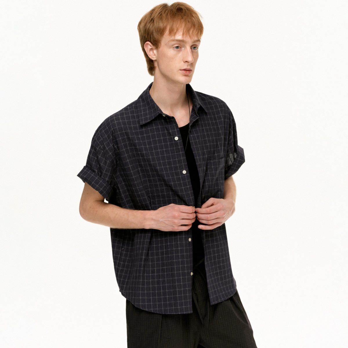 MADWITCH VINTAGE PLAID RELAXED SHIRT 26007 - MadWitch Store