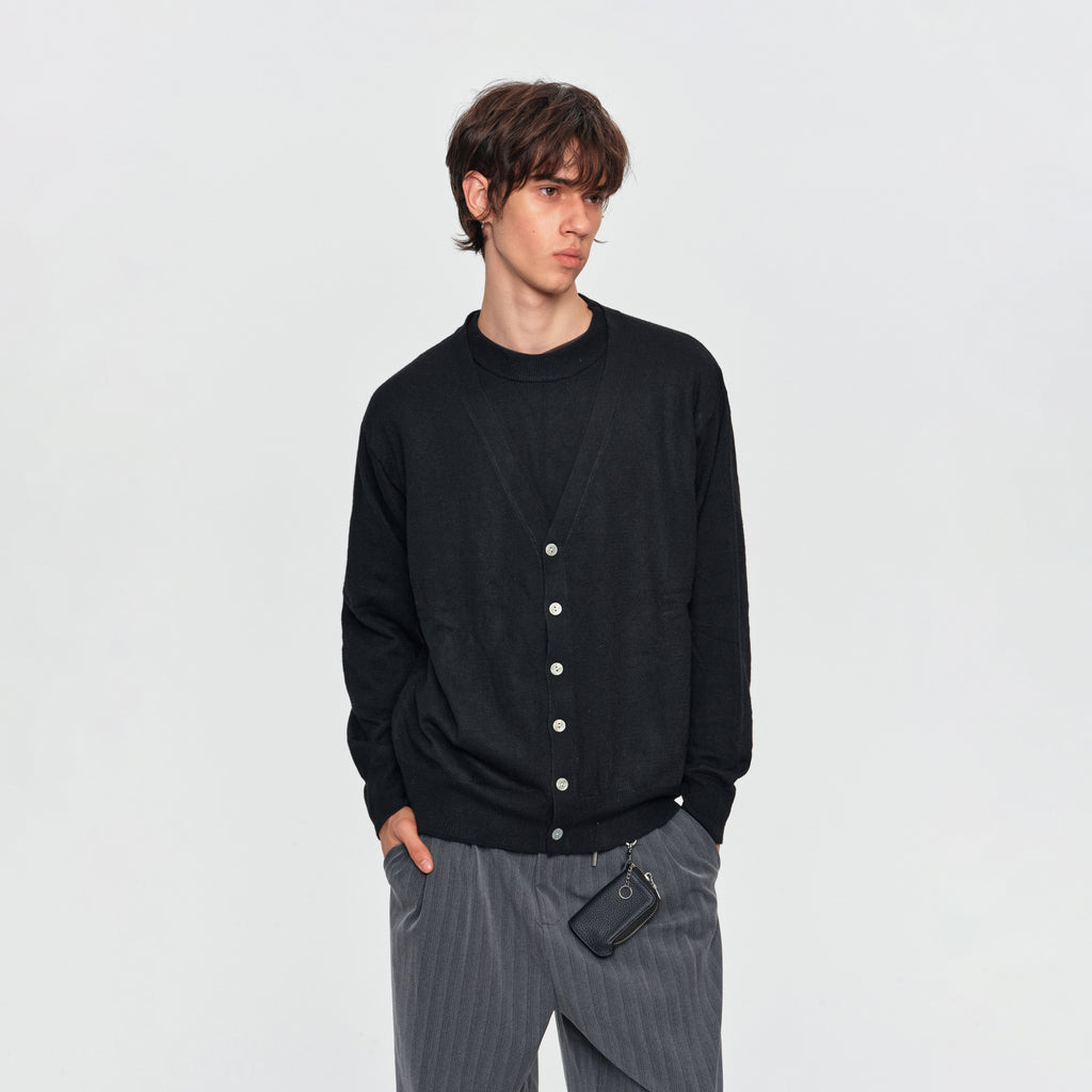 MADWITCH FAKE-TWO-PIECE KNIT SWEATER #MY2602