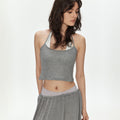 MADWITCH LYOCELL SLIM BACKLESS HALTER TOP #69832