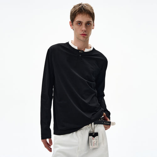 MADWITCH CLEAN FIT FAUX LAYERED SHIRT #RT30