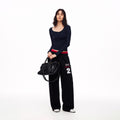 MADWITCH EMBROIDERED WIDE-LEG SWEATPANTS #CK61066