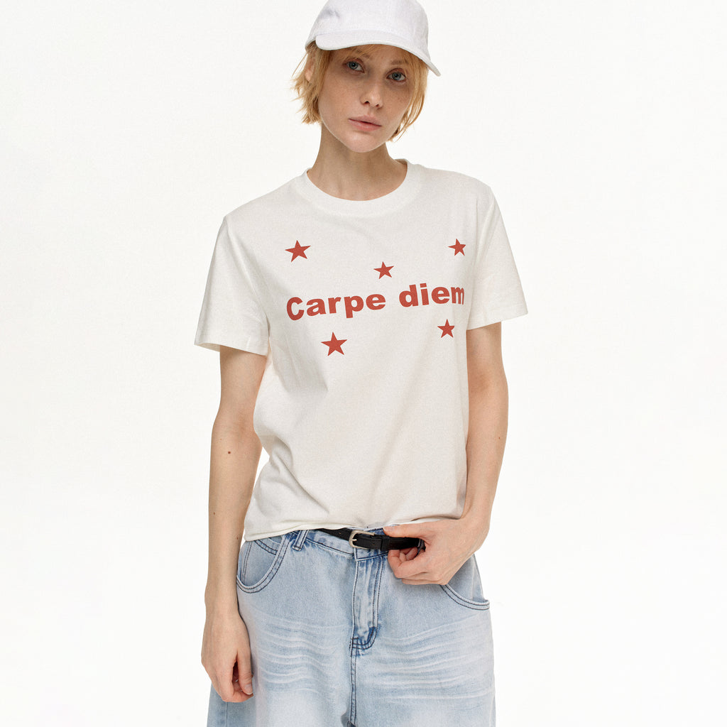 MADWITCH STAR PRINT LOOSE TEE #RT60