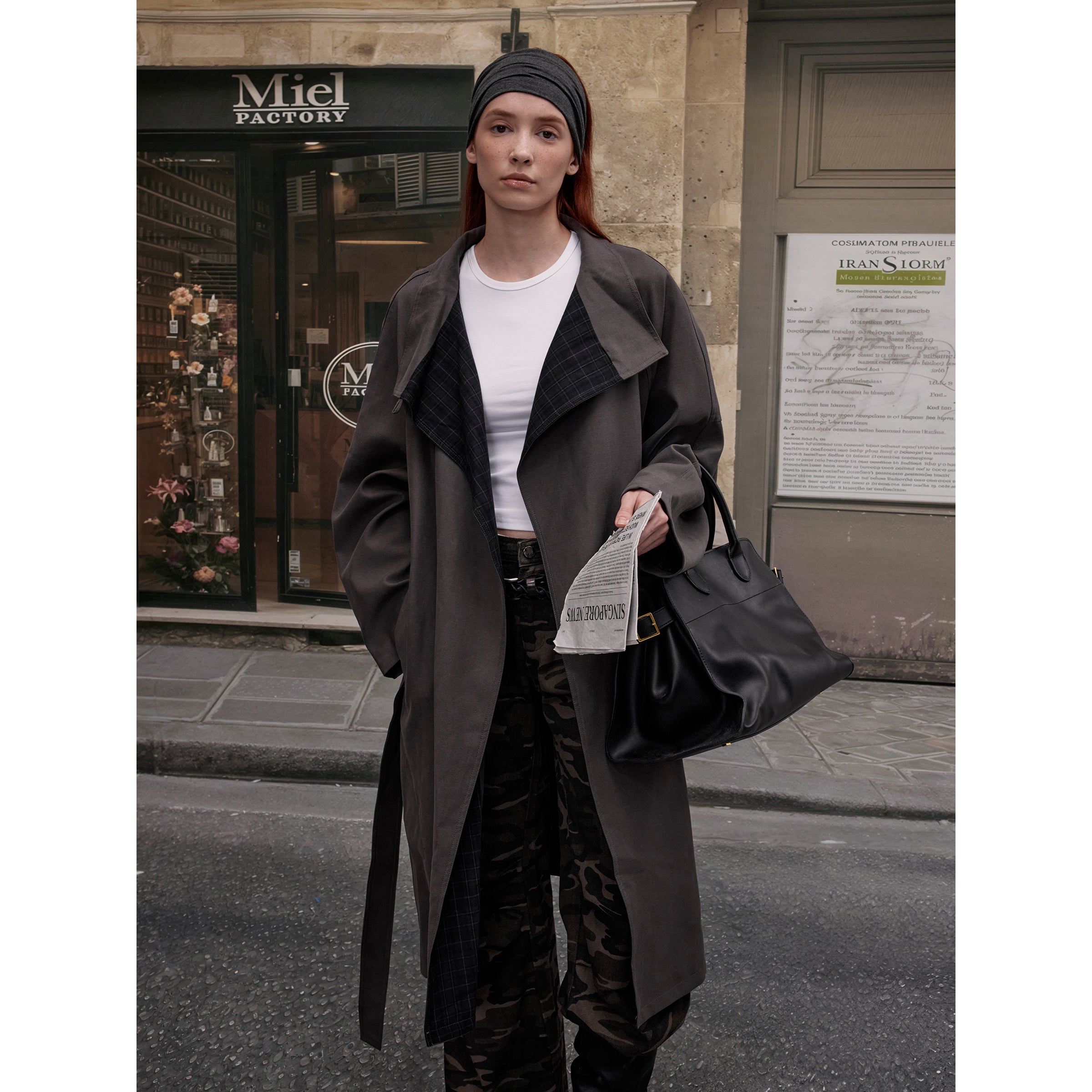 MADWITCH VINTAGE KNEE-LENGTH TRENCH #630028