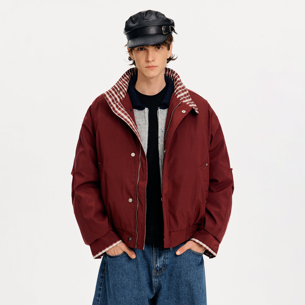 MADWITCH COLORBLOCK CHECKERED DOWN JACKET #630189