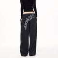 MADWITCH WASHED GRAPHIC WIDE-LEG SWEATPANTS #CK61053