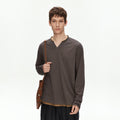 MADWITCH COLORBLOCK HENLEY LONG TEE #M1175