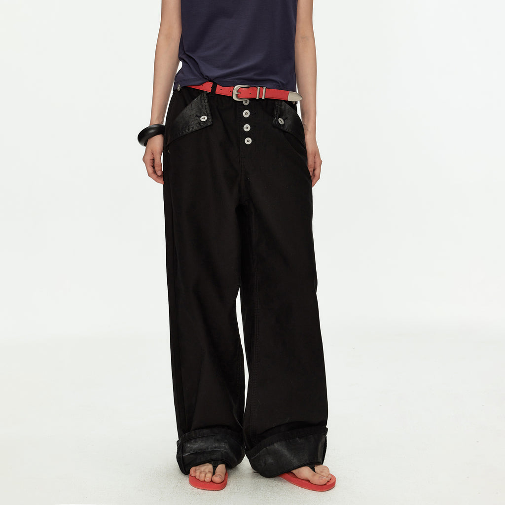 MADWITCH PARIS BUCKLE CARGO PANTS #CK3630