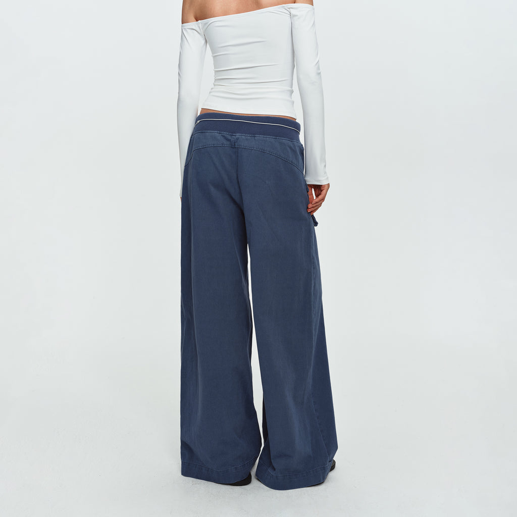 MADWITCH OVERSIZED-POCKET DRAWSTRING WIDE-LEG CARGO PANTS #DR6316