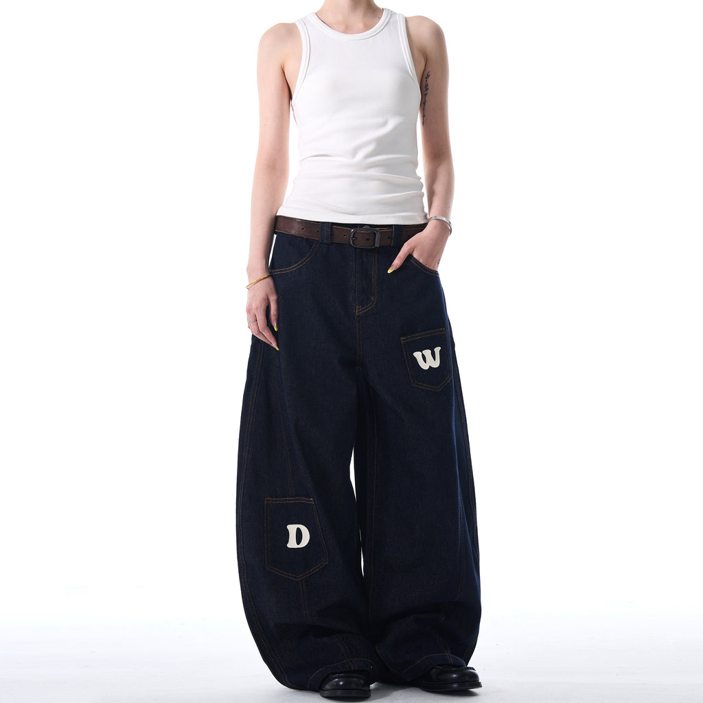 MADWITCH PATCH POCKET LOOSE-FIT JEANS #L525