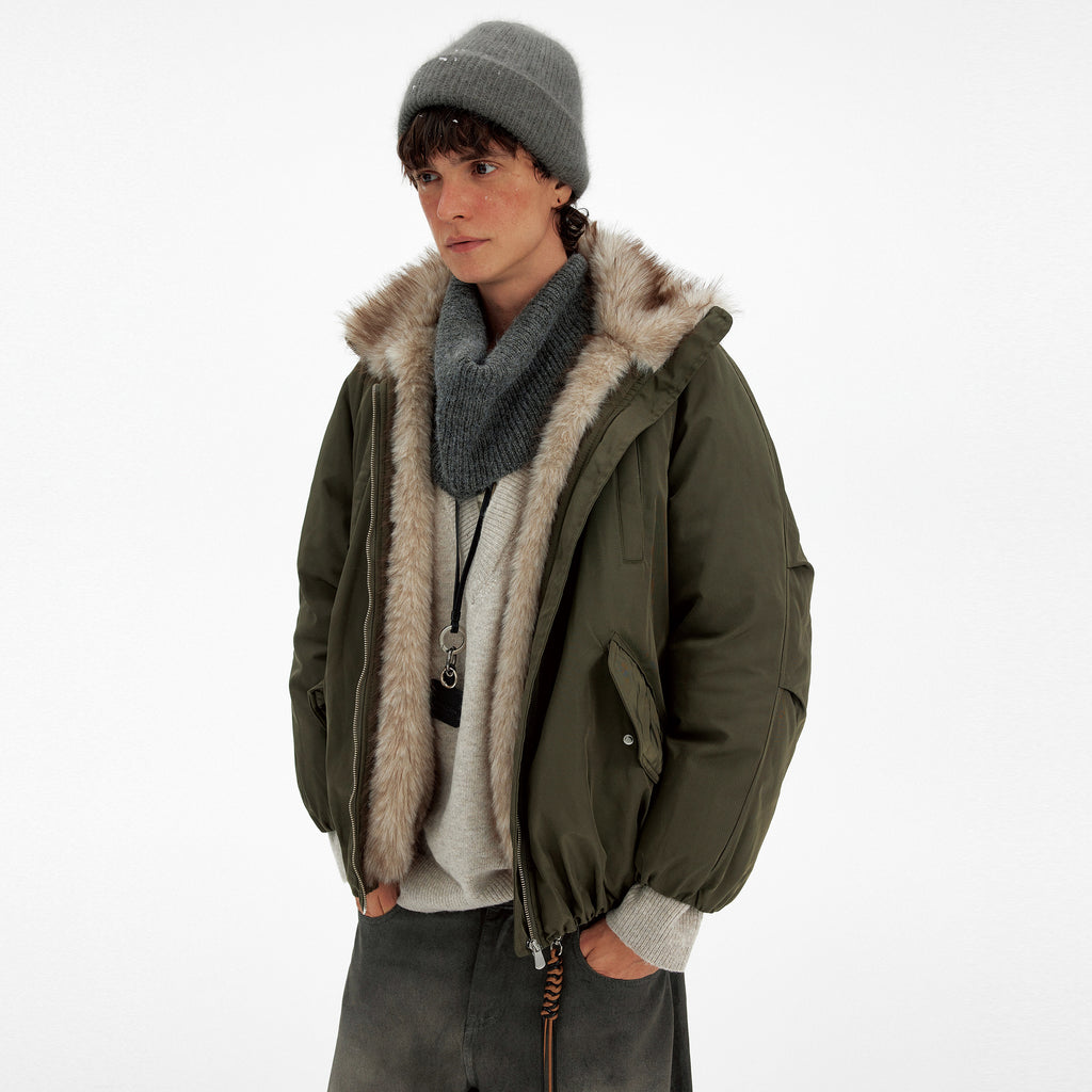 MADWITCH VINTAGE CARGO FUR PARKA #MF8618