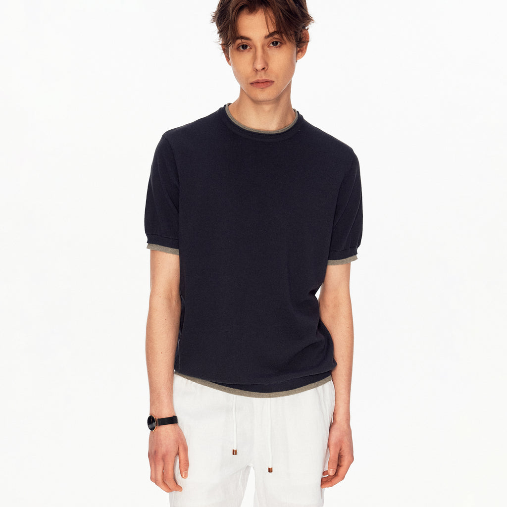 MADWITCH HERITAGE FAUX LAYER KNIT TEE #UTU073