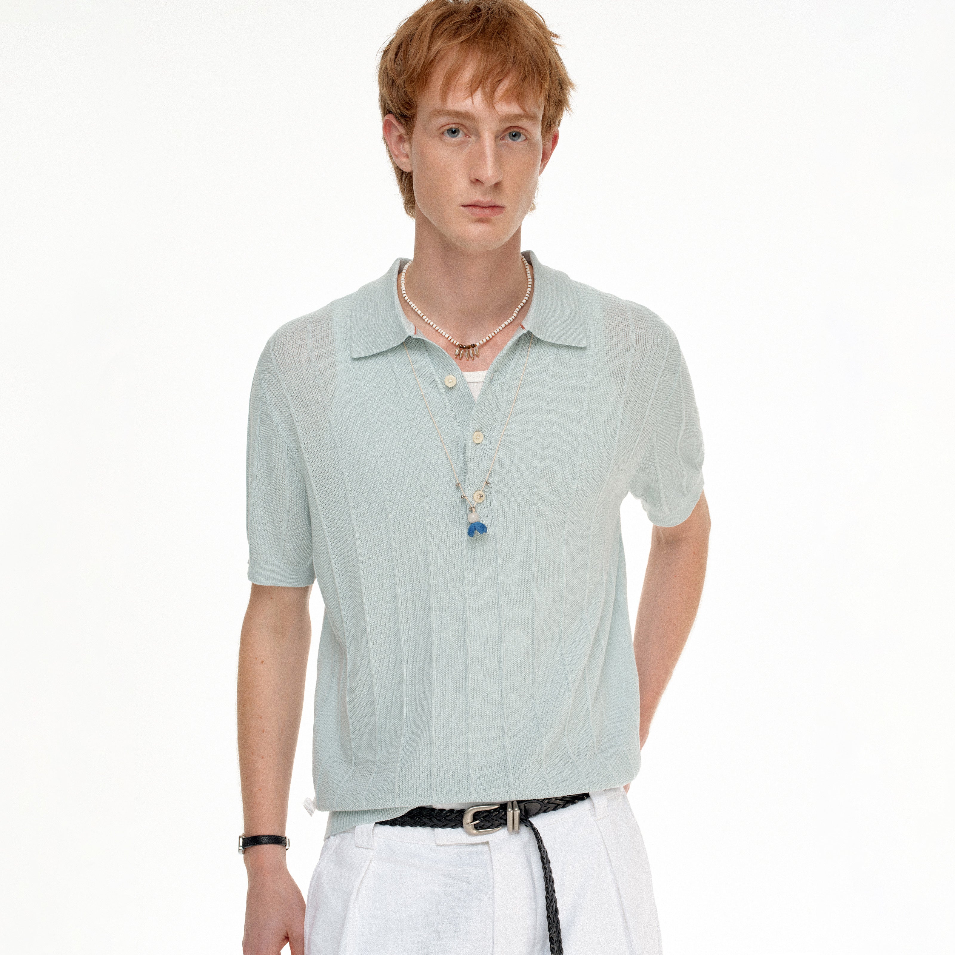 MADWITCH LINEN POLO SHIRT #32607