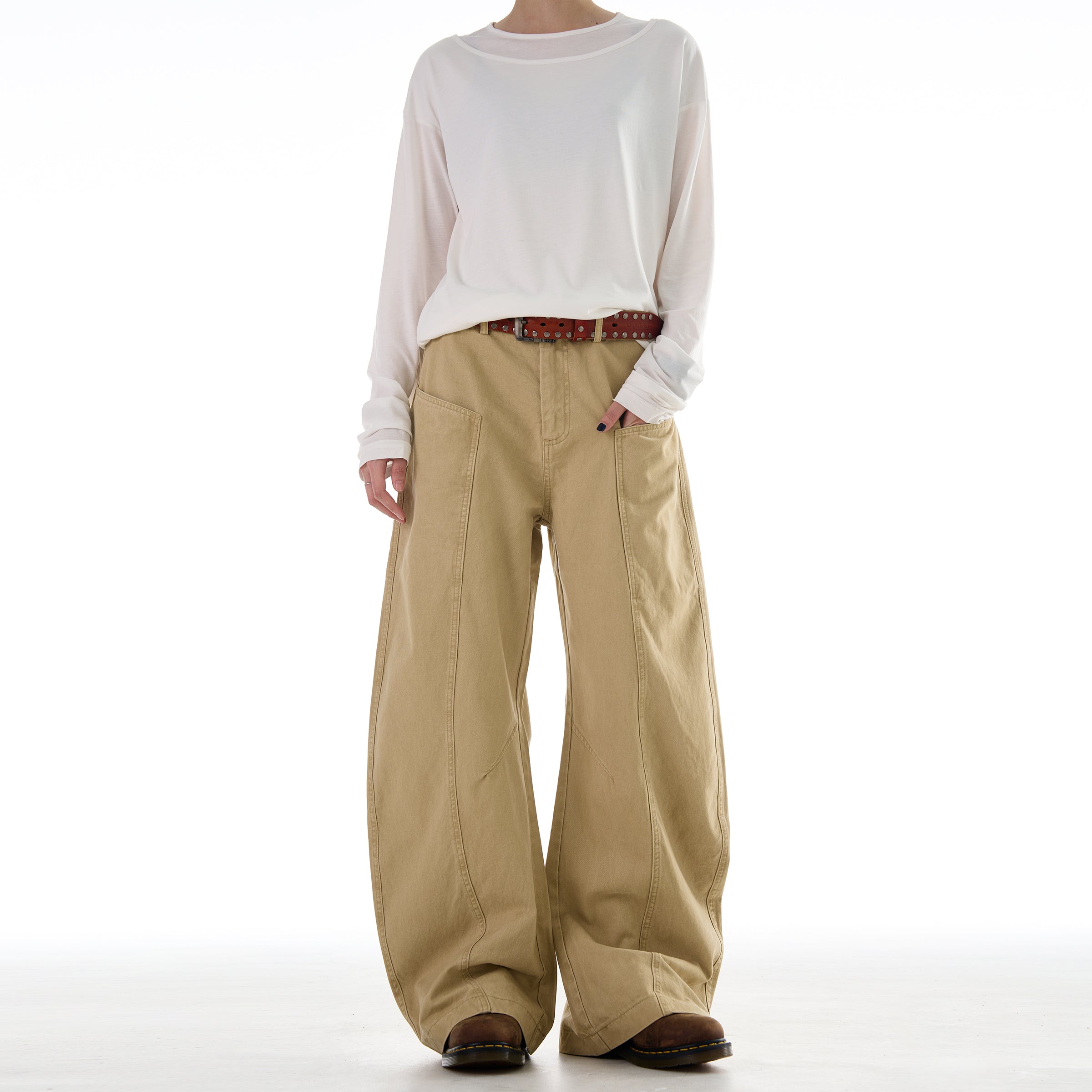 MADWITCH DECONSTRUCTED SABER-CUT RELAXED PANTS #CK6615