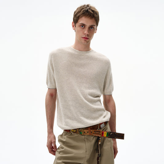 MADWITCH RETRO MINIMALIST KNIT TEE #250115