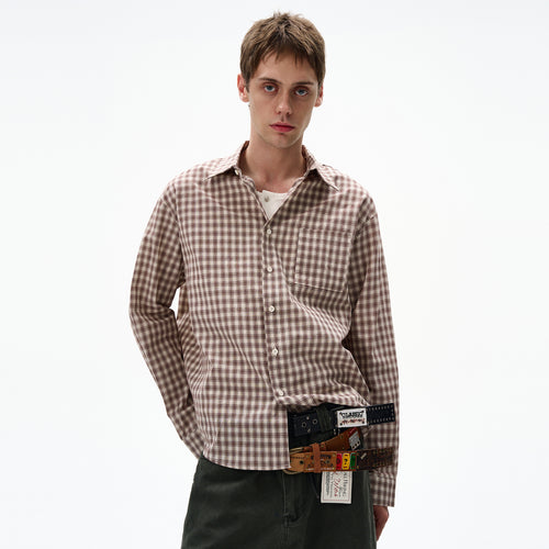 MADWITCH CHECKERED LONG SLEEVE SHIRT #RC86