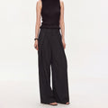 MADWITCH PINSTRIPE PLEATED WIDE-LEG TROUSERS #CK61093
