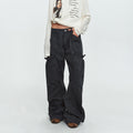 MADWITCH WASHED PANELLED WIDE-LEG CARGO PANTS #DR9623