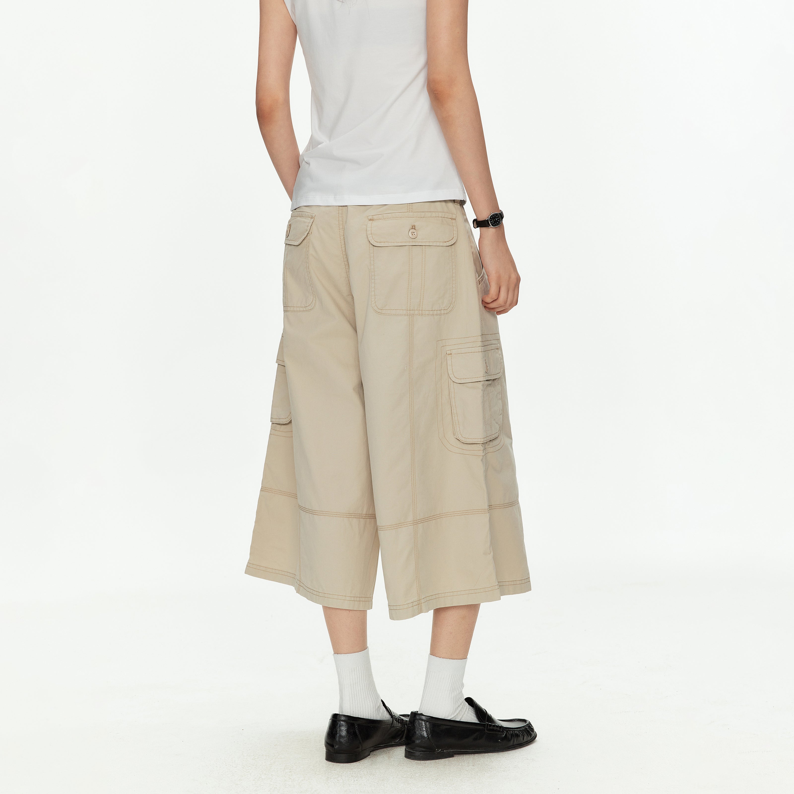 MADWITCH UTILITY CARGO CROP PANTS #CK272D
