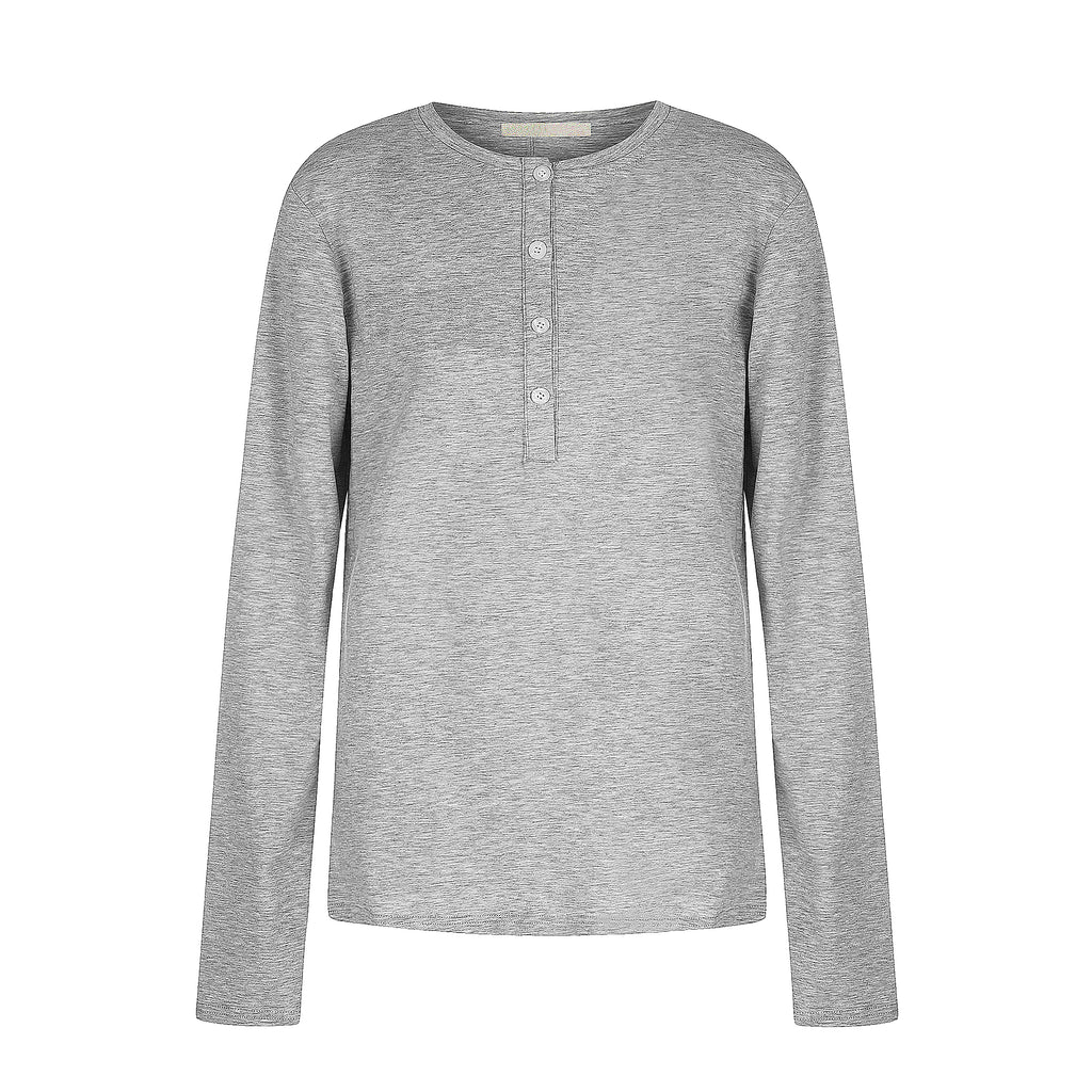 MADWITCH LIGHTWEIGHT LYOCELL-BLEND HENLEY SHIRT #TC155N