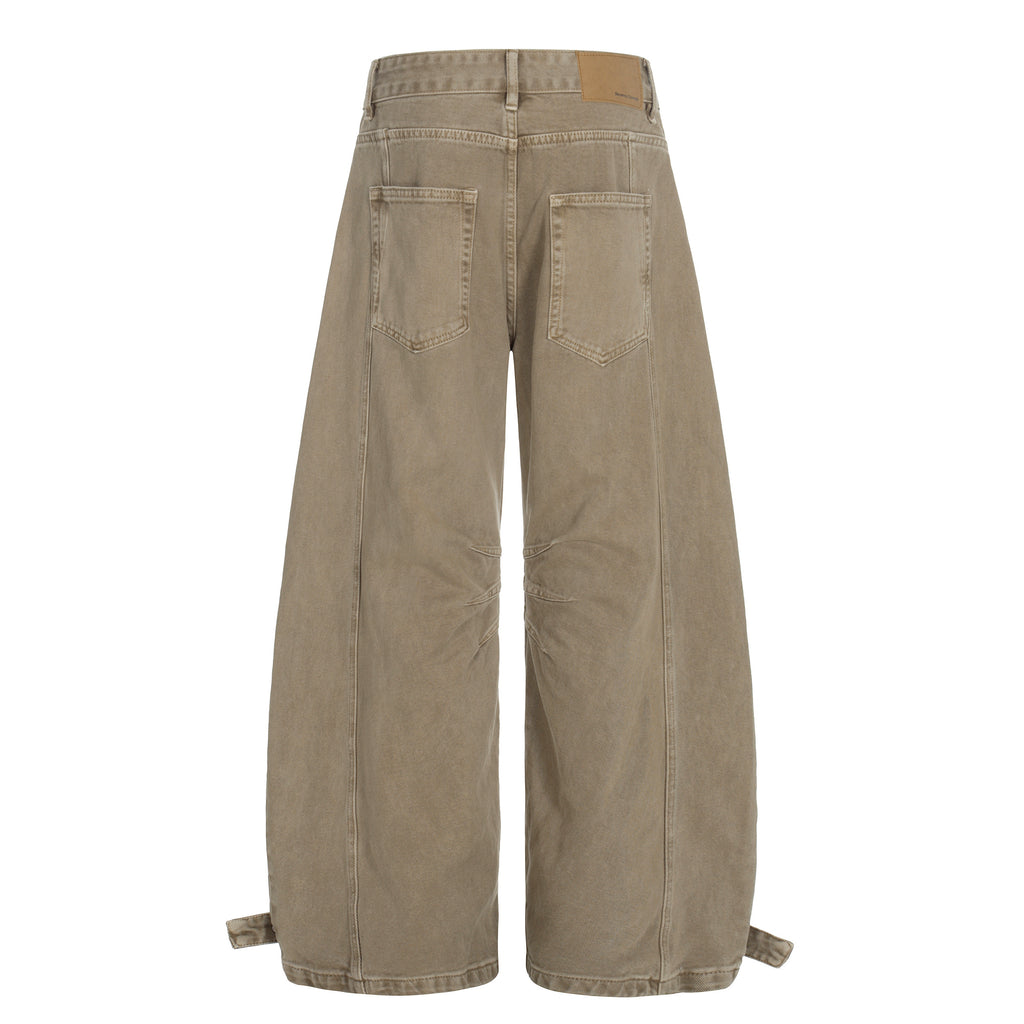 MADWIT DECONSTRUCTED WASHED WIDE PANTS#Z055