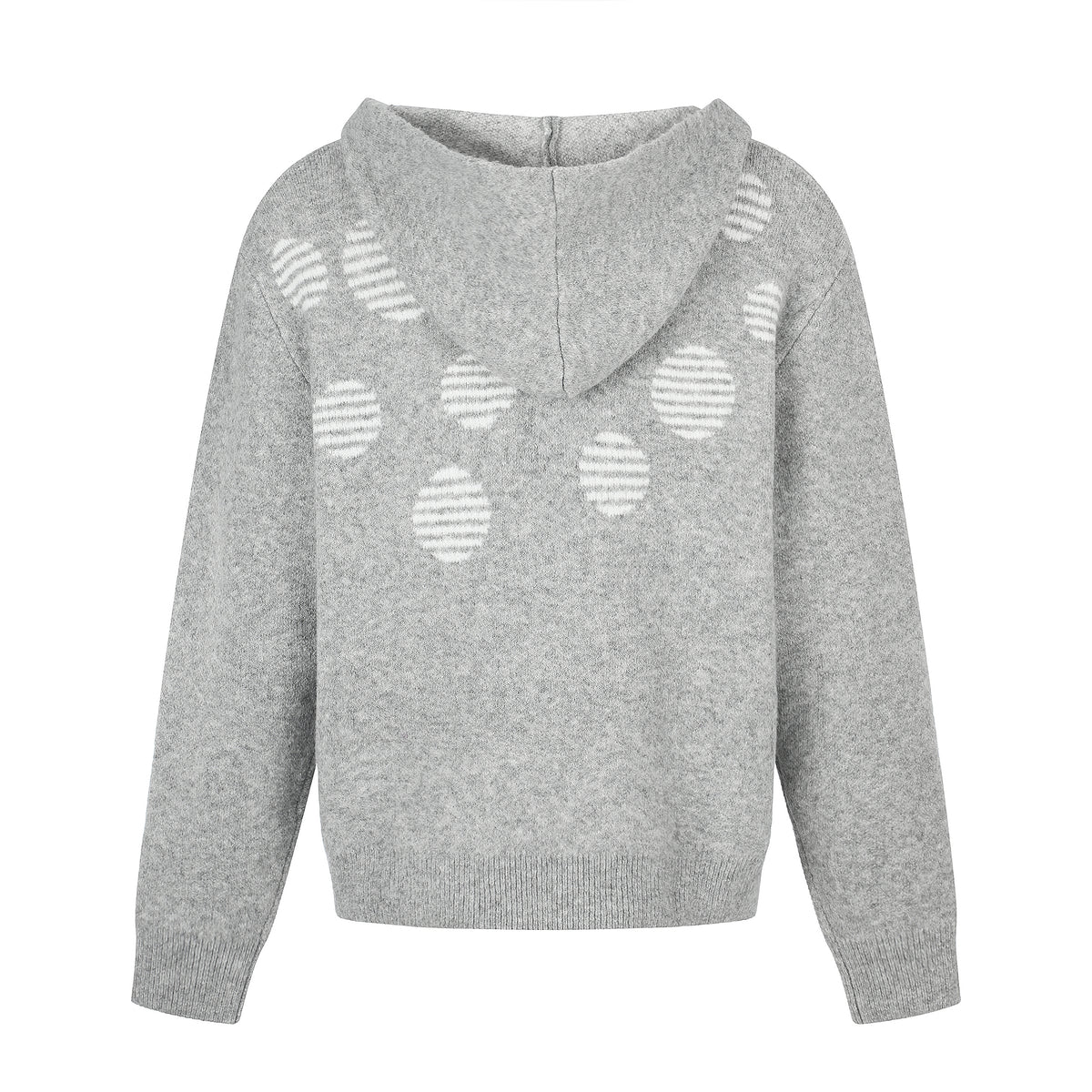MADWITCH POLKA-DOT JACQUARD CROPPED HOODED SWEATER #MYC033