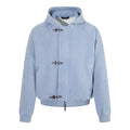 MADWITCH WAFFLE-KNIT BUCKLE-CLOSURE HOODED JACKET #AW26154