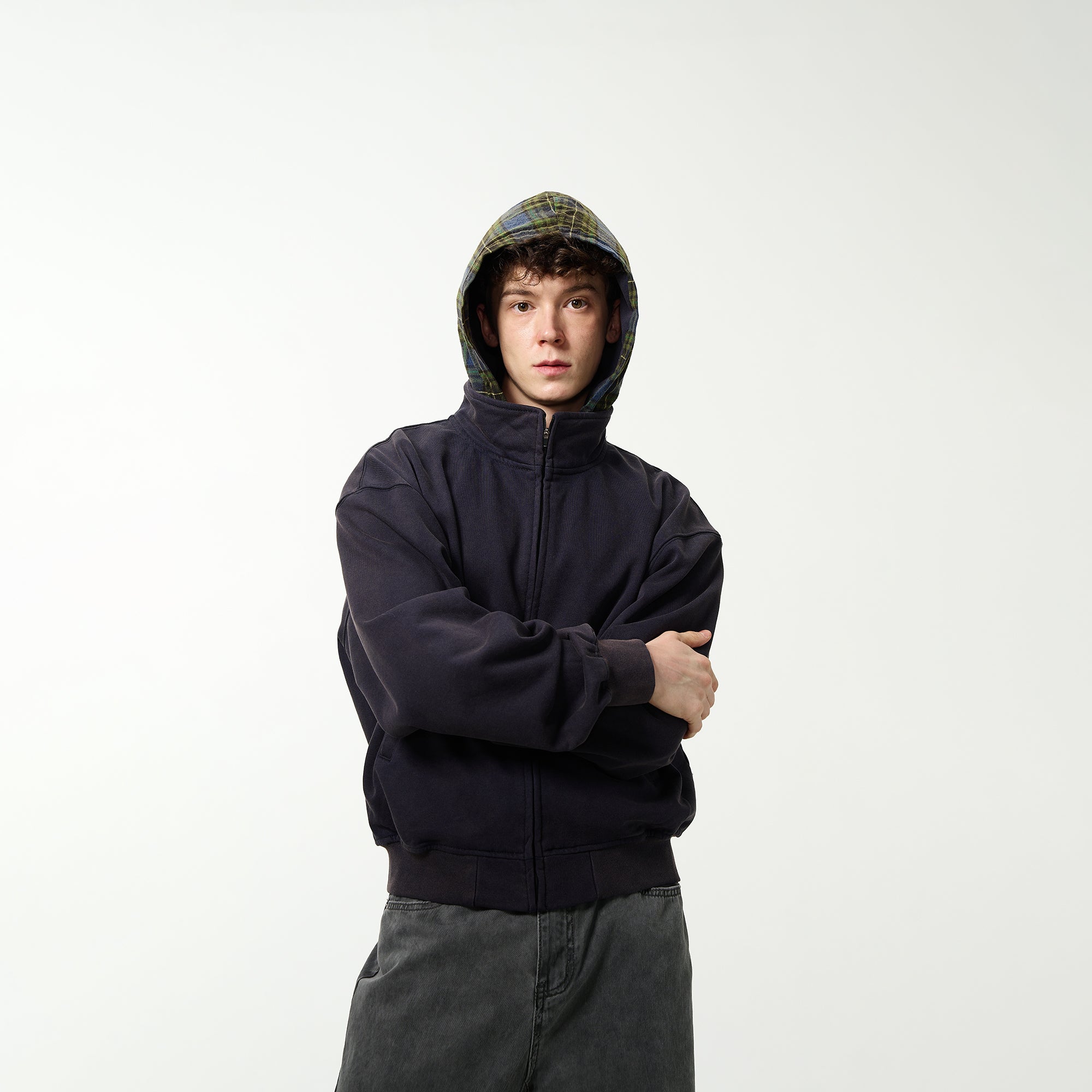 MADWITCH ZIP UP HOODIES #27112-BLUE