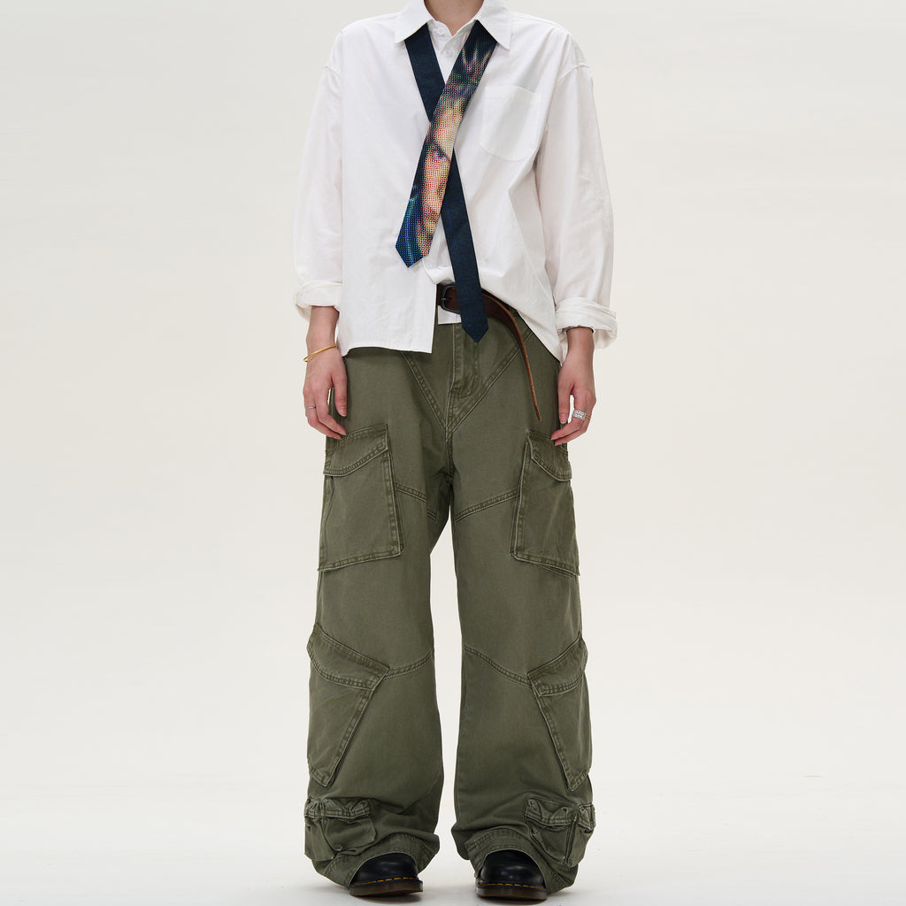 MADWITCH MULTI-POCKET CARGO PANTS #D1652