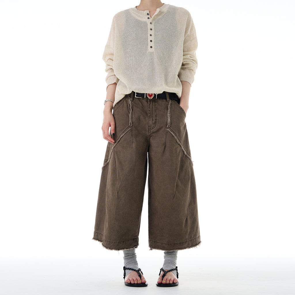 MADWITCH VINTAGE RAW-EDGE CARGOS #CK3529B