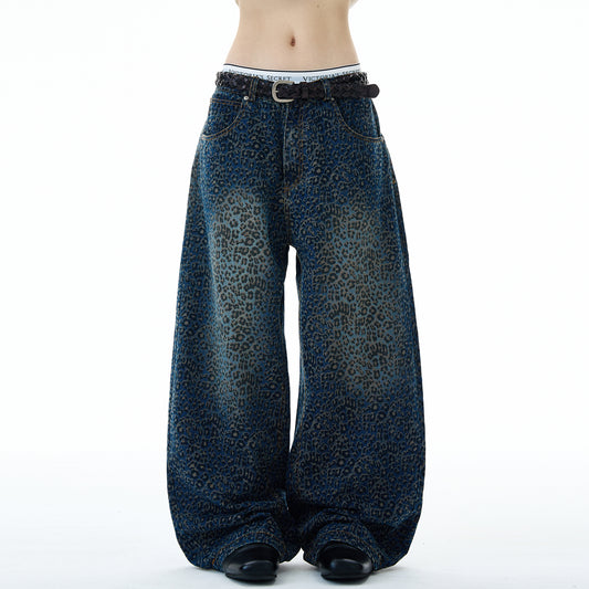 MADWITCH WASHED LEOPARD FLARE PANTS #BNK157