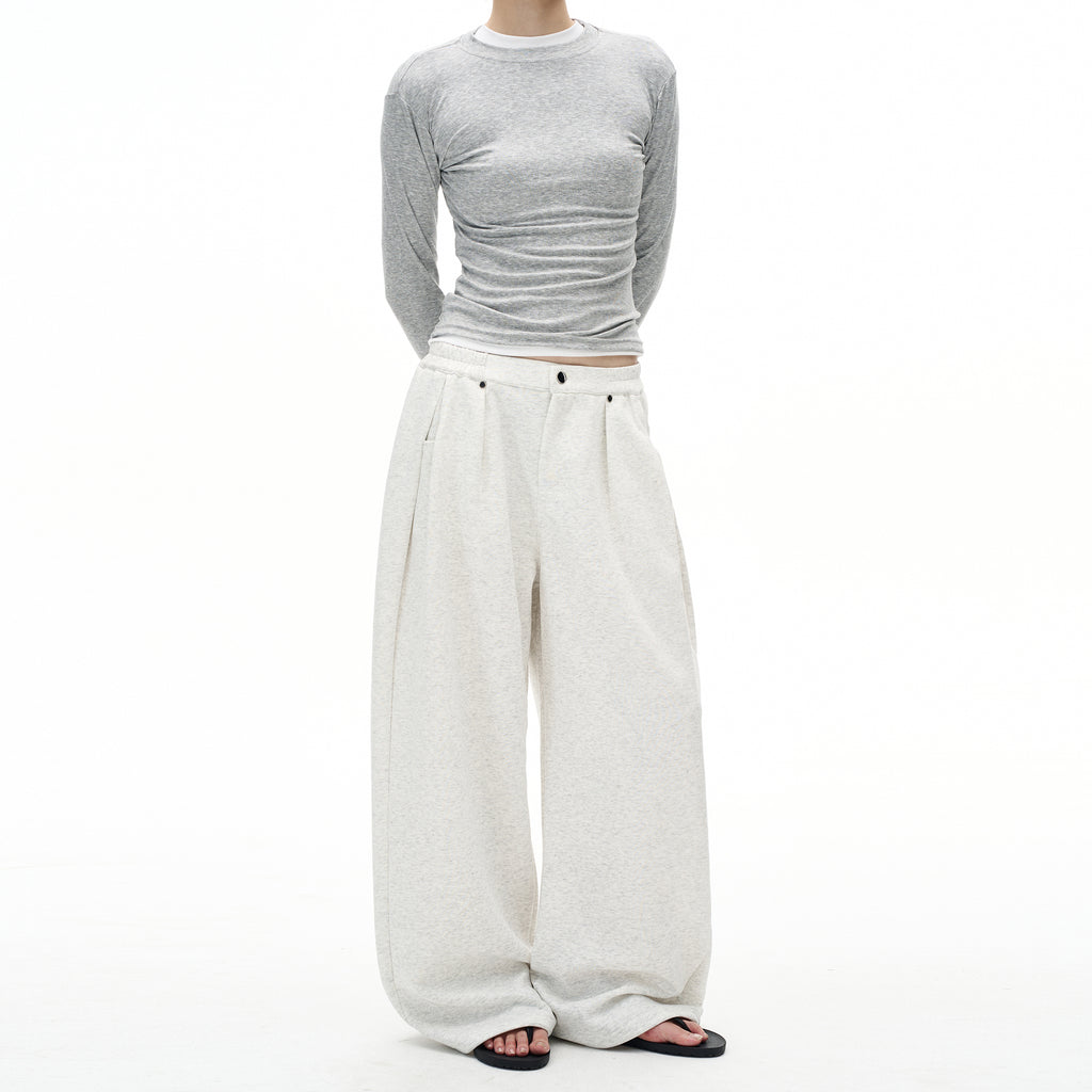MADWITCH GREY WIDE LEG SWEATPANTS #C959