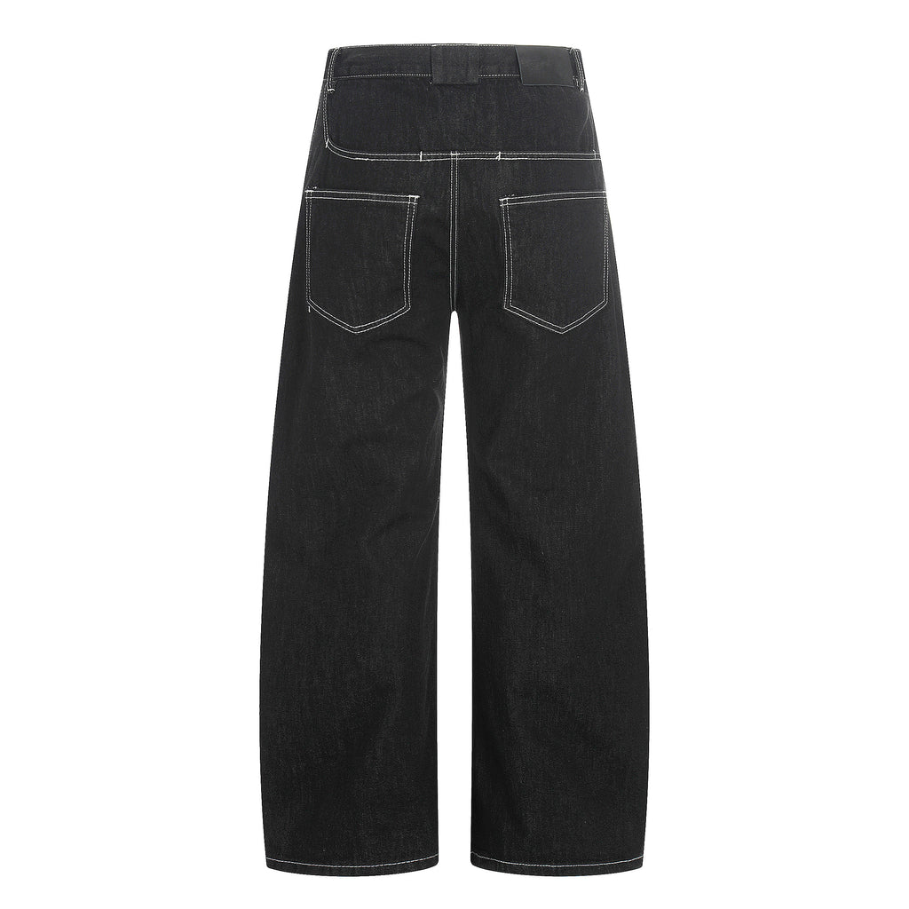 MADWIT SLANTED FLY WIDE LEG JEANS #GPC9728