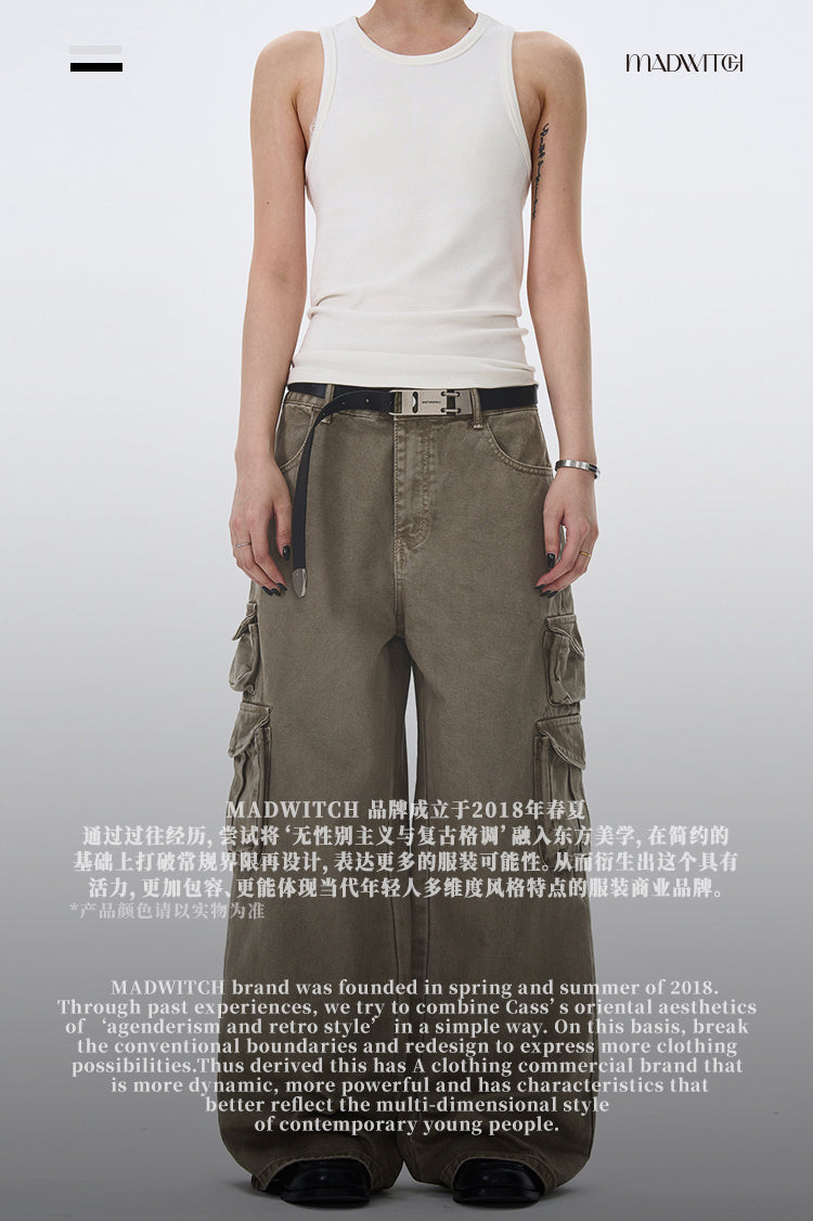 MADWITCH HEAVY-DUTY MULTI-POCKET WORK PANTS #58252