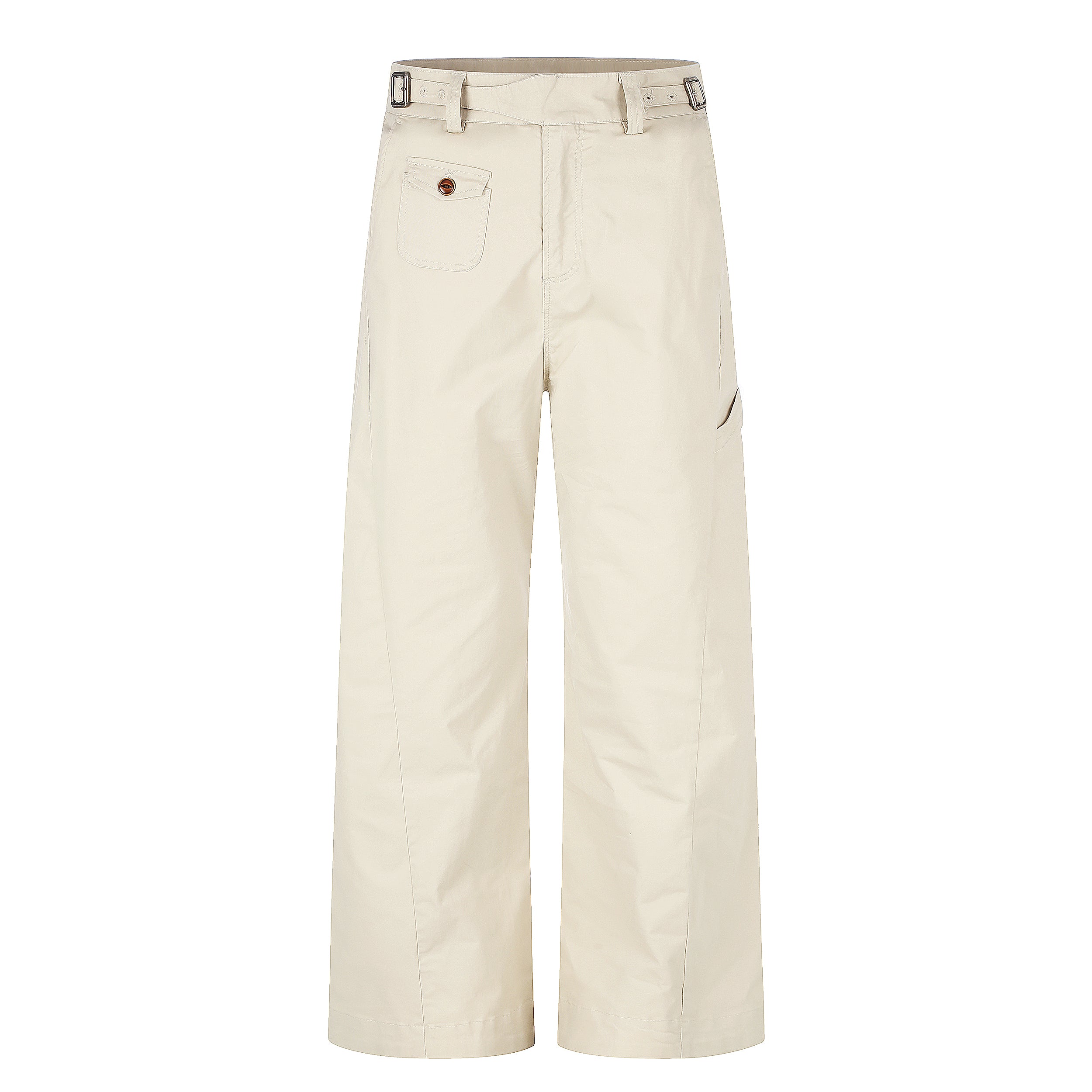 MADWITCH ADJUSTABLE WAIST CARGO WIDE-LEG PANTS #CK61012