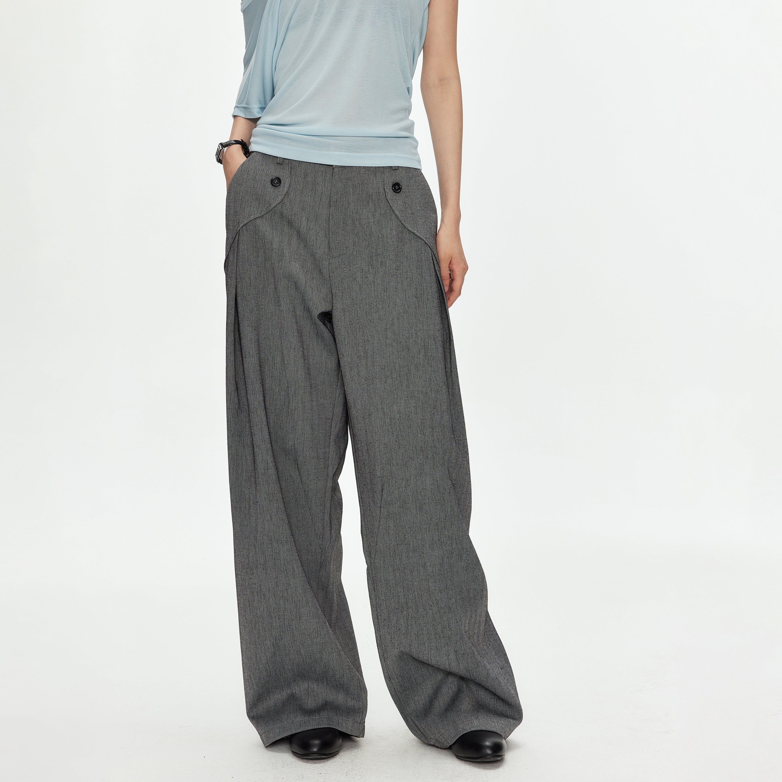 MADWITCH DRAPED WIDE TROUSERS #NR6026
