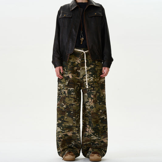 MADWITCH CAMO RUCHED CARGO PANTS #CK6578