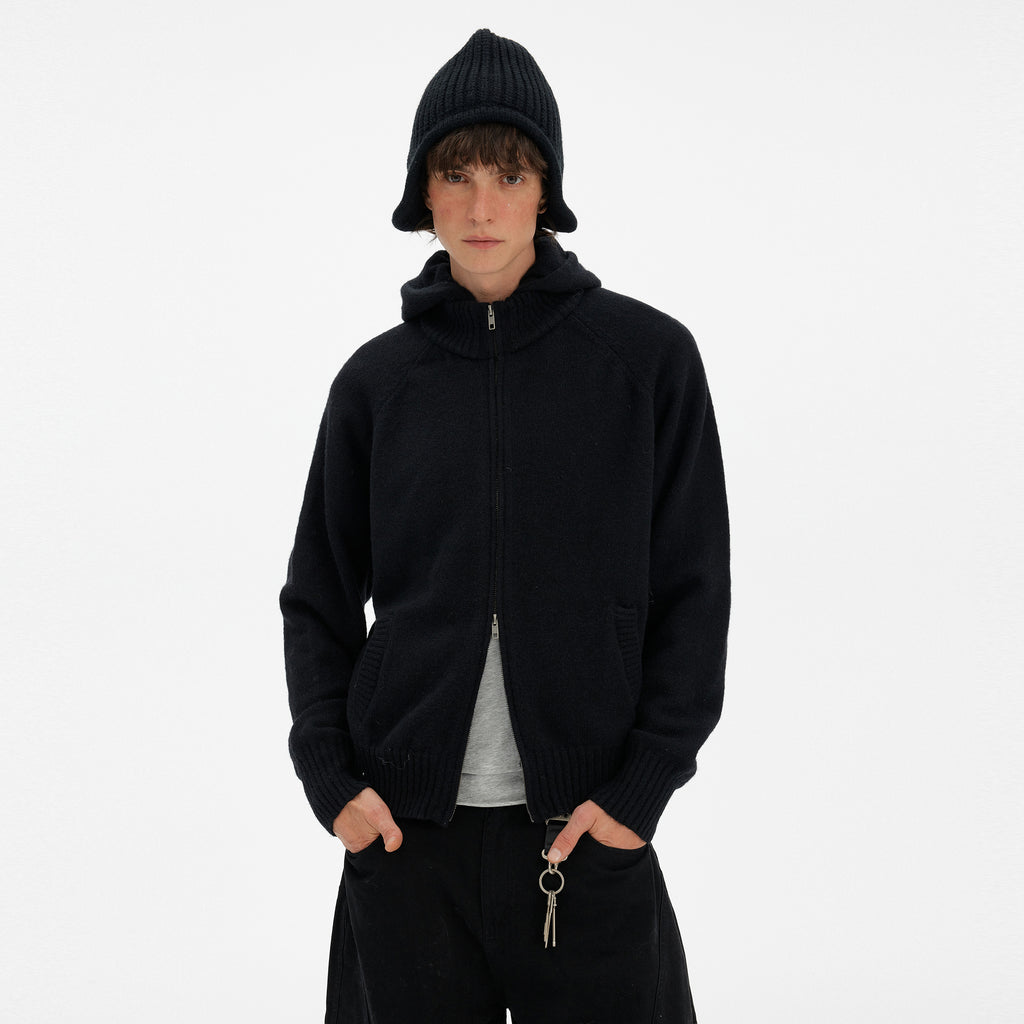 MADWITCH RETRO HOODED KNIT CARDIGAN #MY017