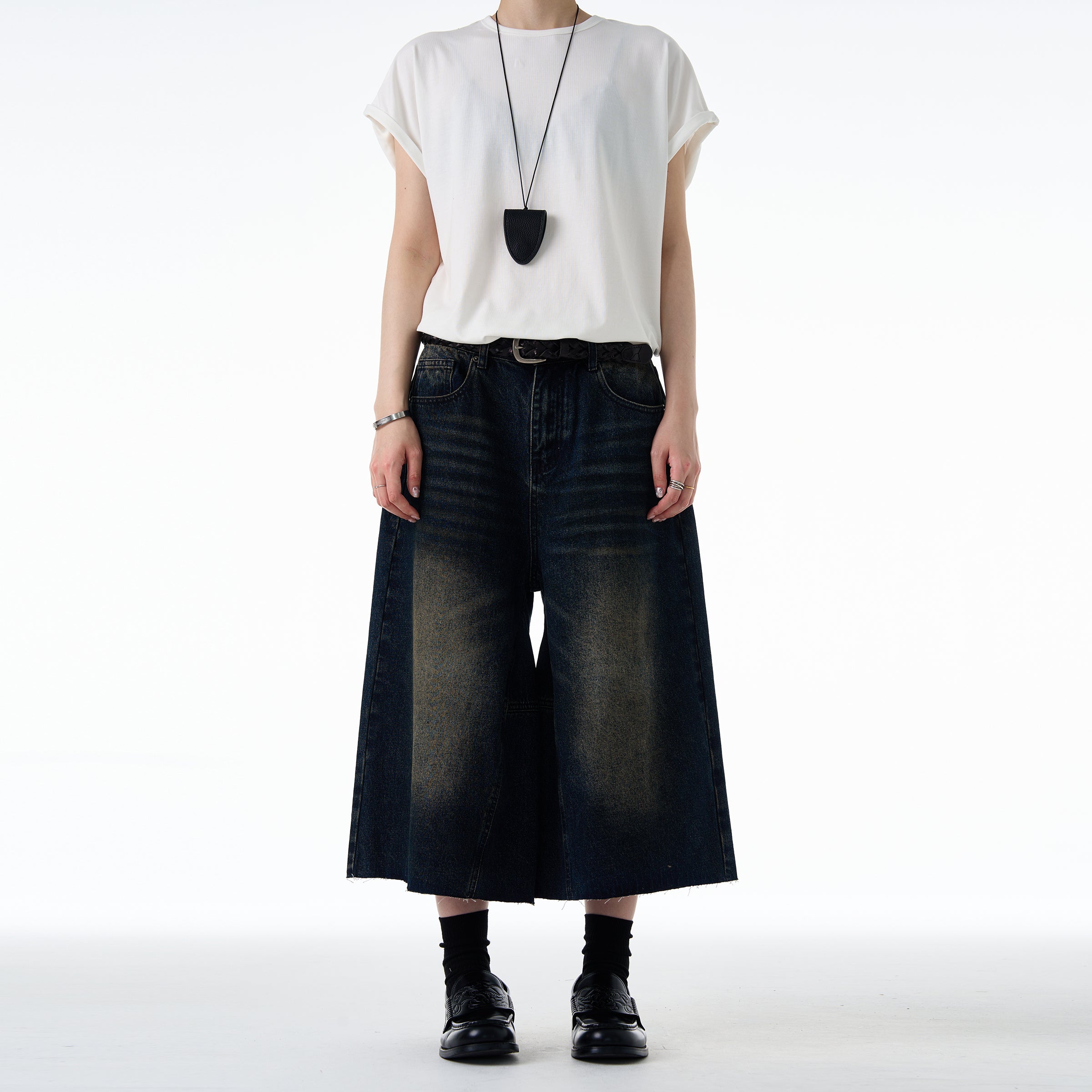 MADWITCH VINTAGE WASHED DENIM SHORTS #FX075