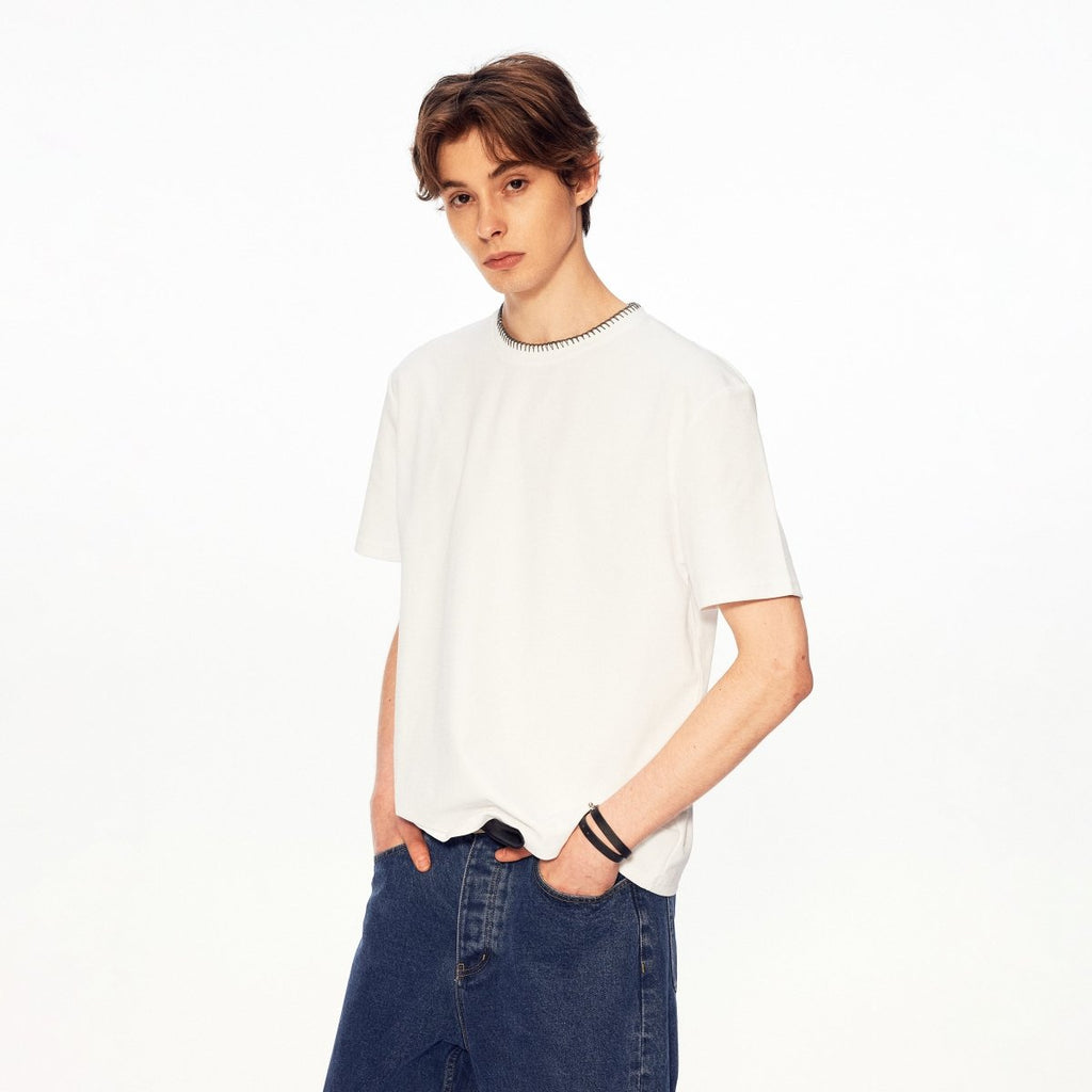 MADWITCH CURVED STITCH KNIT TEE AW26087 - MadWitch Store