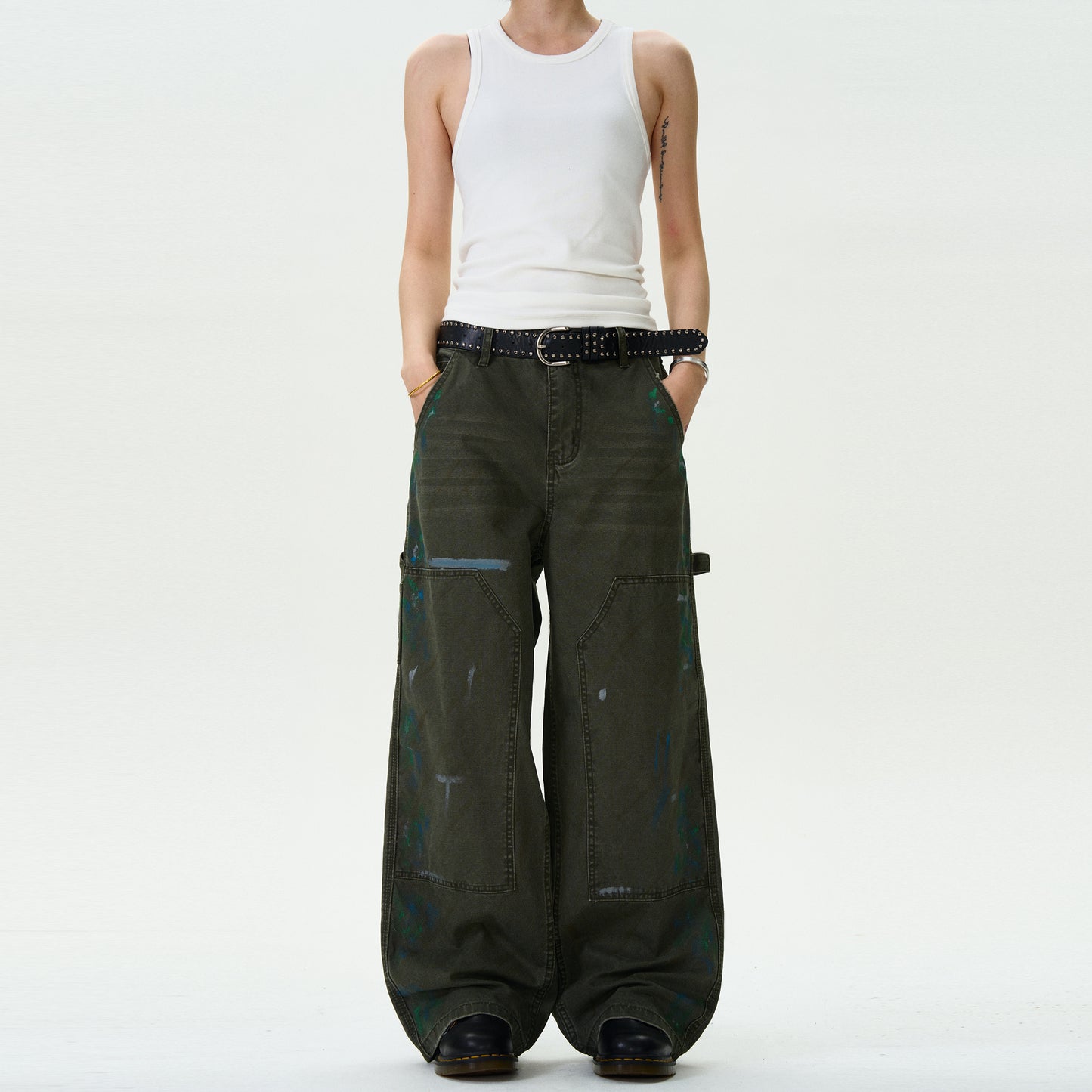 MADWITCH STRAIGHT LEG LOGGER PANTS #D1669