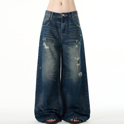 MADWITCH WASHED LOOSE JEANS #58107