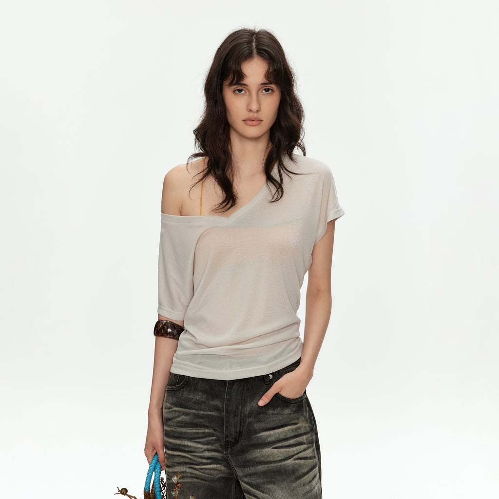 MADWITCH V-NIP WAIST RUCHED TEE #G26430