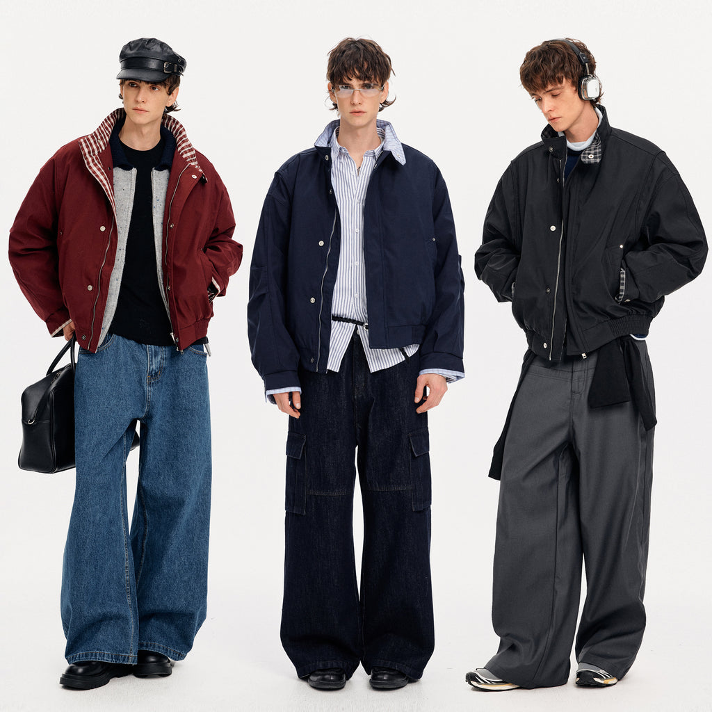 MADWITCH COLORBLOCK CHECKERED DOWN JACKET #630189