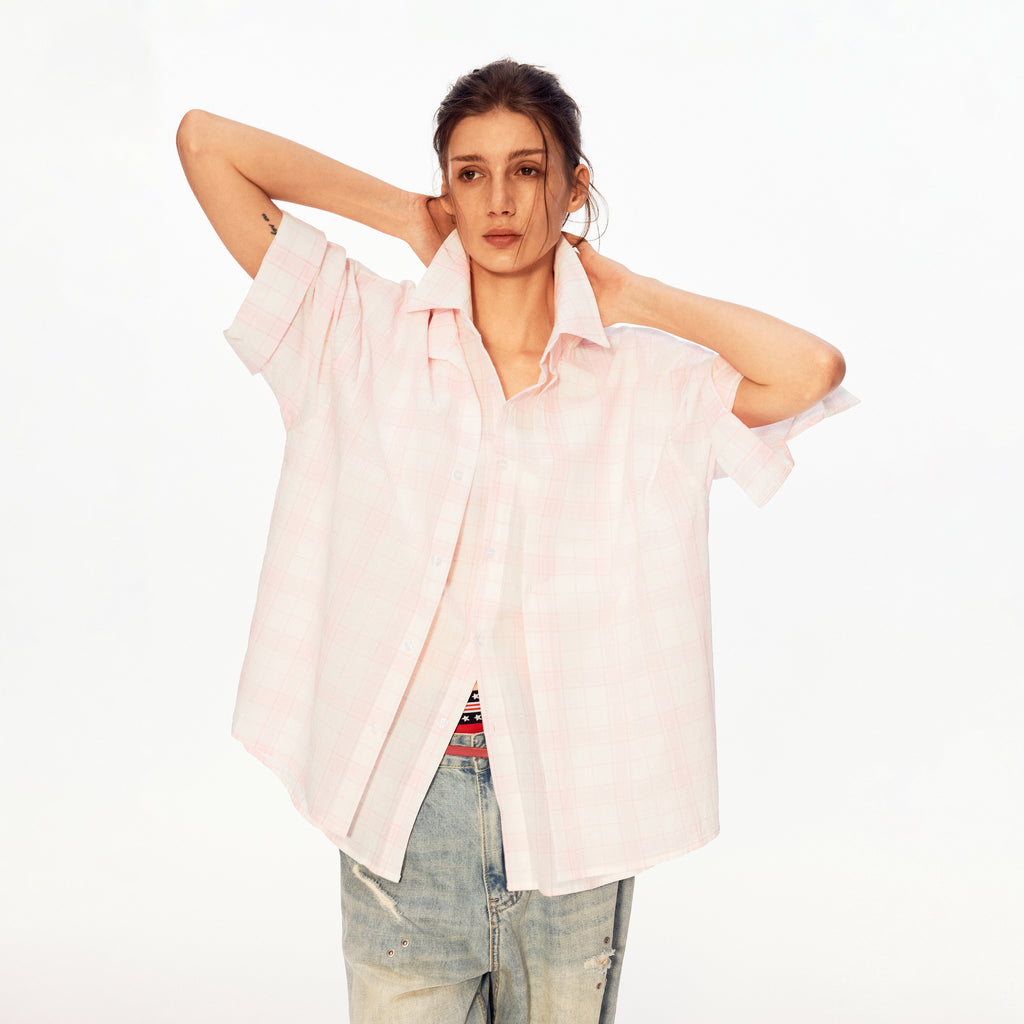 MADWITCH VINTAGE PLAID COLLAR SHIRT #26049