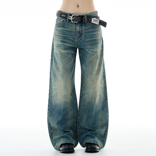 MADWITCH UNISEX HIGH STREET WASHED DENIM JEANS #GP5517