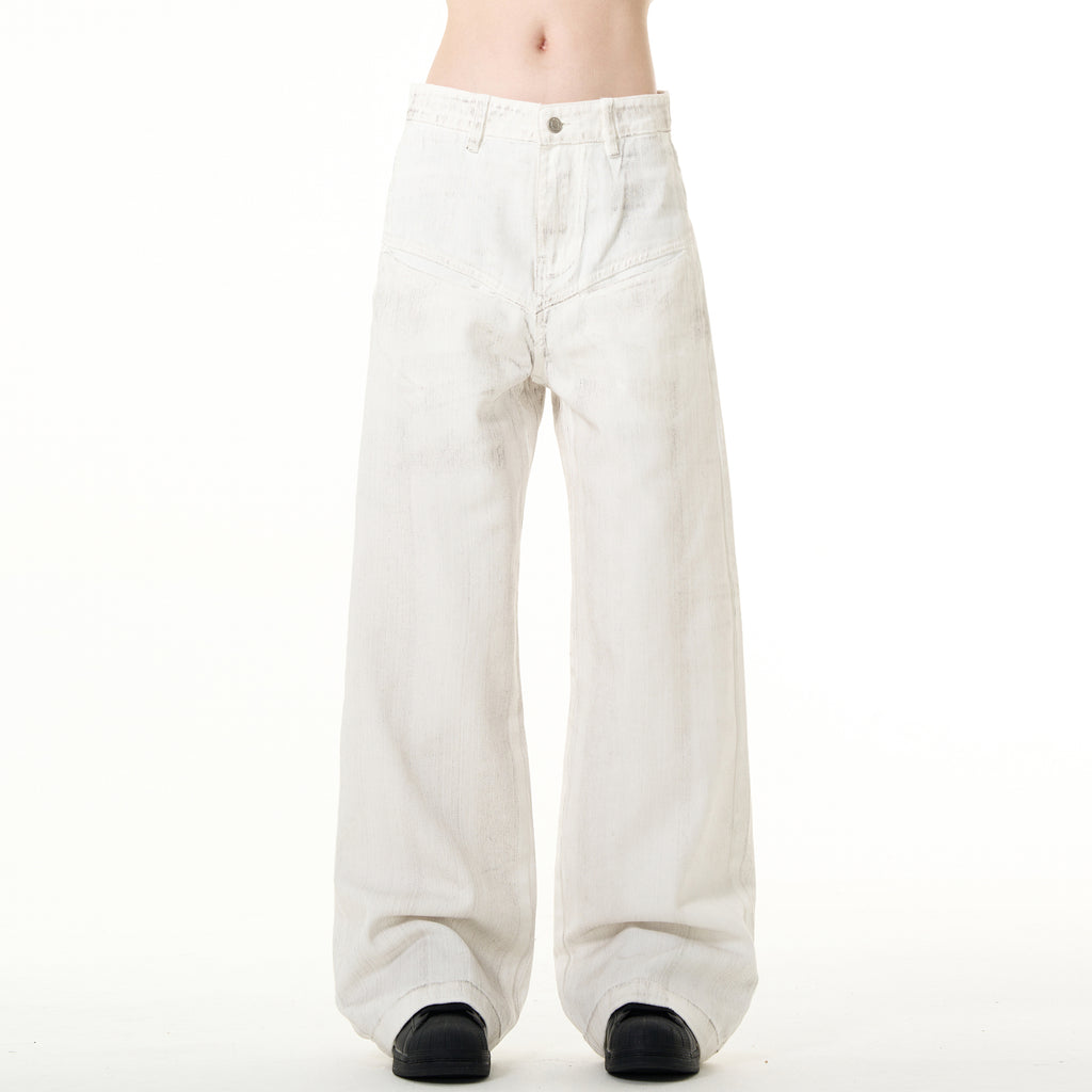 MADWITCH WHITE SLIM FIT JEANS #G6365