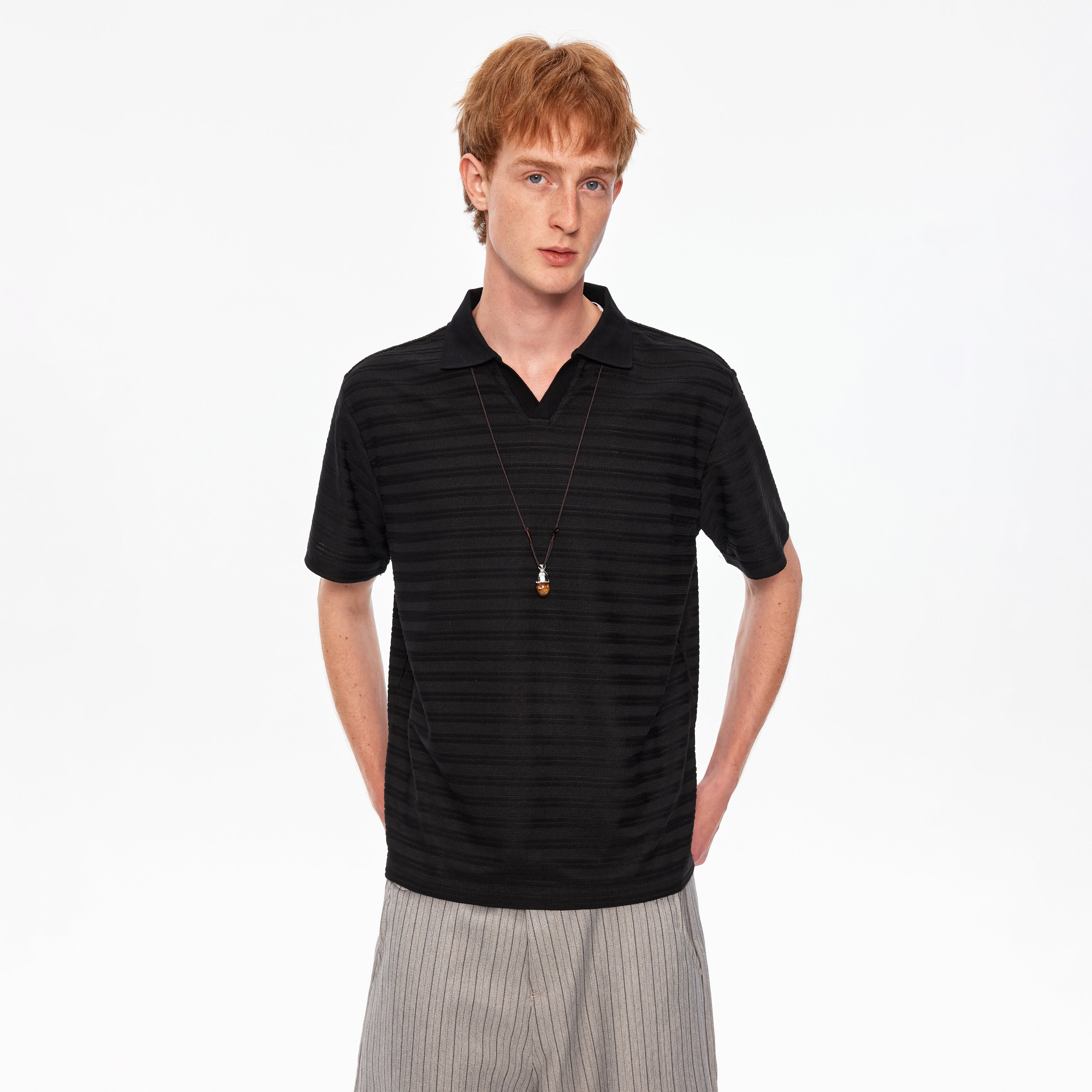 MADWITCH STRIPED SHORT TEE #20505