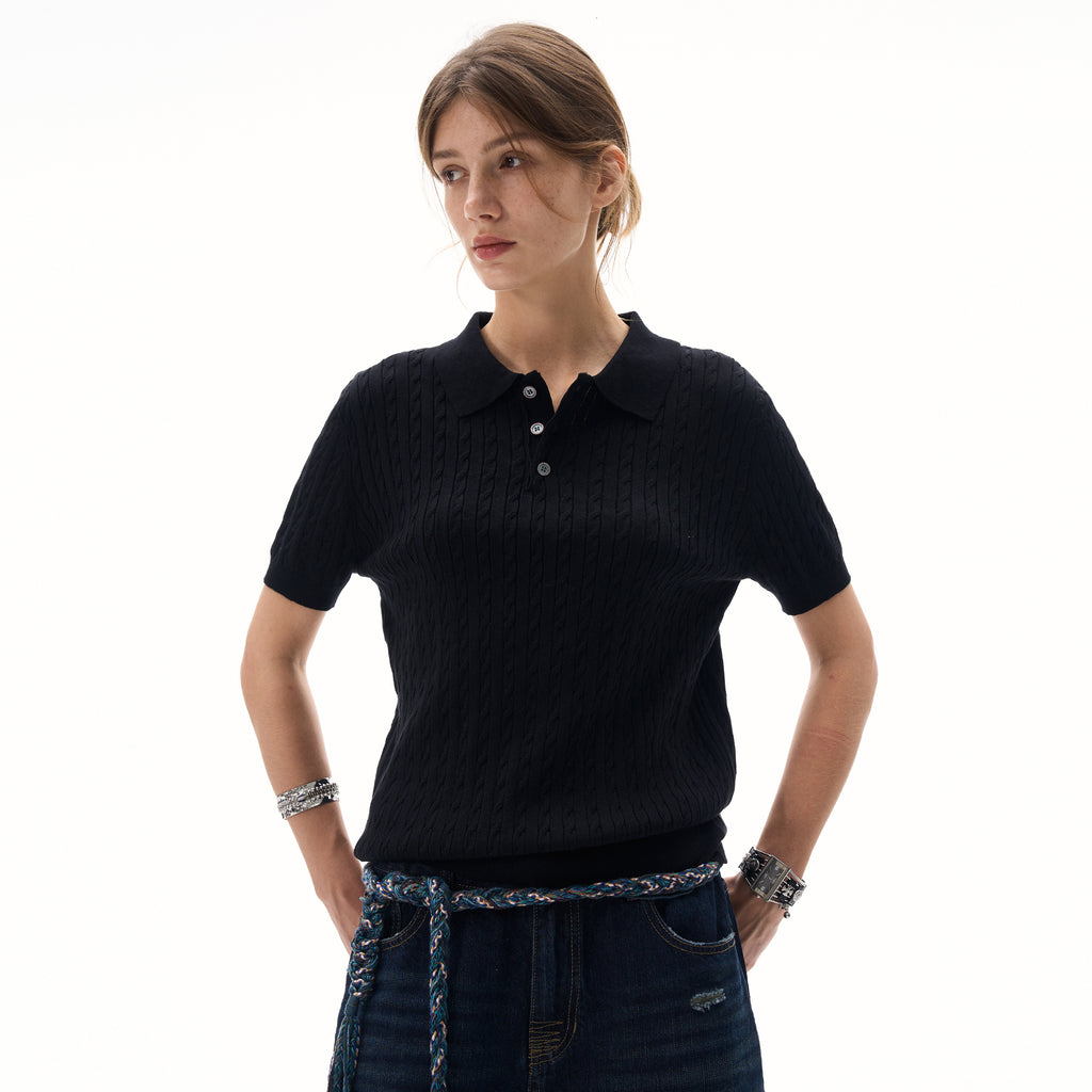 MADWITCH KNIT POLO TSHIRT #YF901