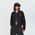 MADWITCH CONTRAST-STITCH CROPPED DENIM JACKET #C2026419