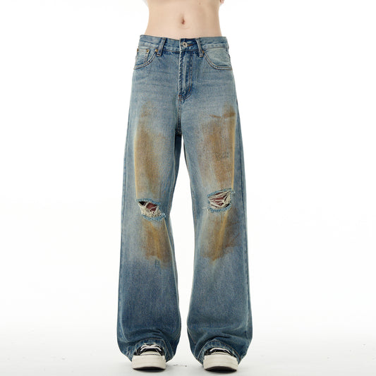 MADWITCH DISTRESSED RIPPED JEANS #F9033